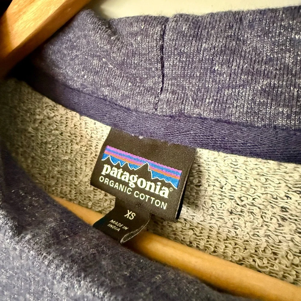 Patagonia Organic Cotton Women’s Navy Blue Long Sleeve Dress Worn Wear Cozy - Picture 3 of 6